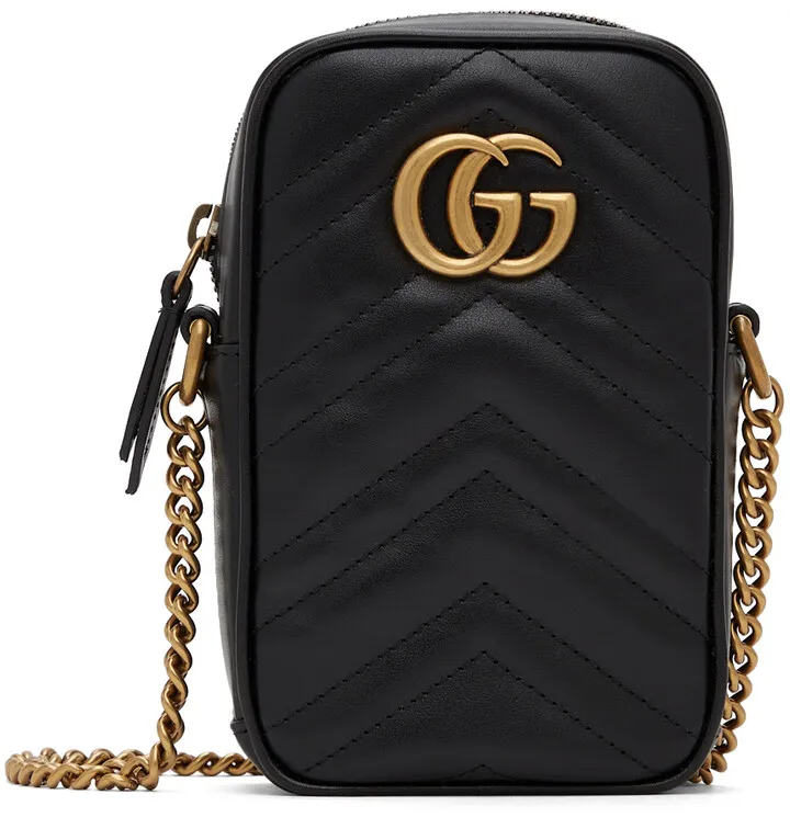 Gucci Black Mini GG Marmont Bag