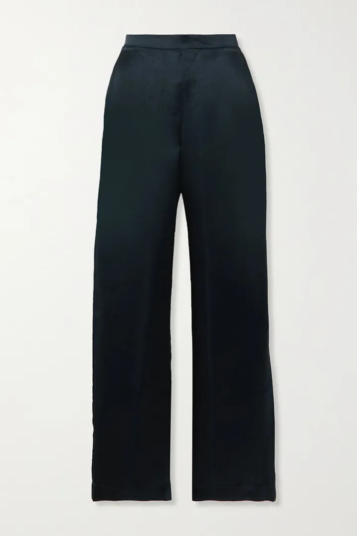 Max Mara - Leisure Fischio Duchesse-satin Straight-leg Pants - Blue