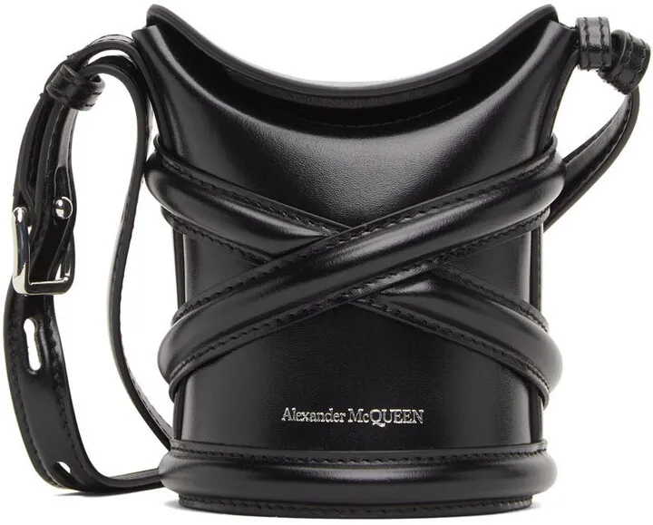 Alexander McQueen Black Mini 'The Curve' Bag
