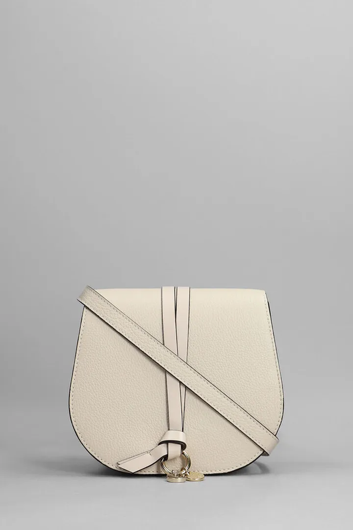 Alphabet Shoulder Bag In Powder Leather