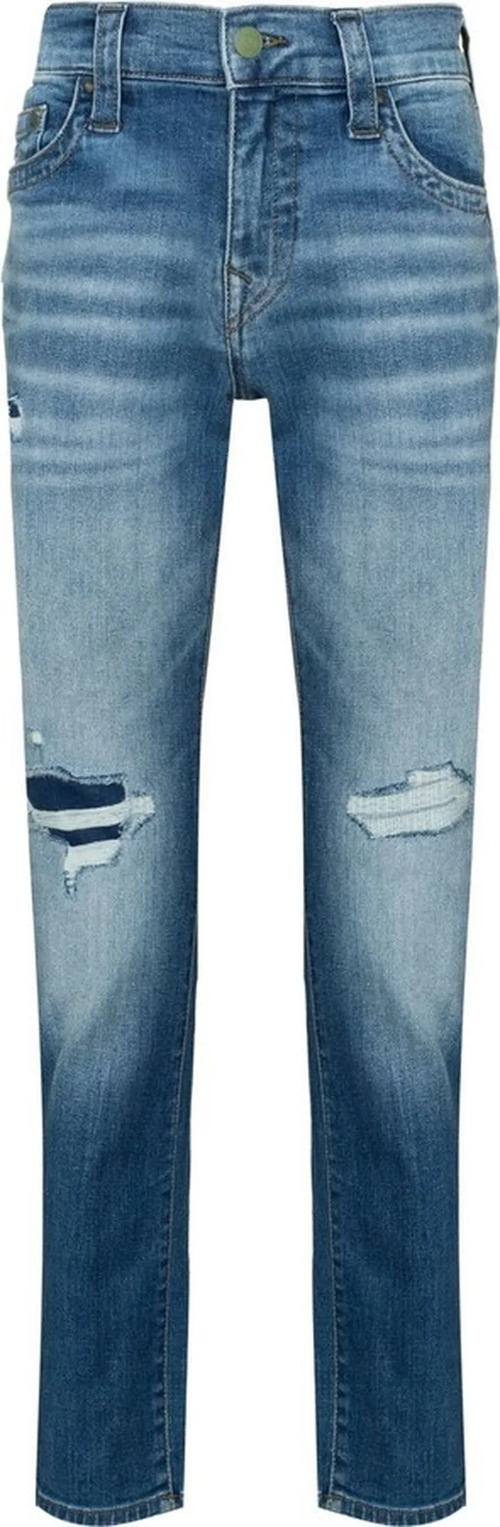 Mid-Rise Distressed Skinny Jeans