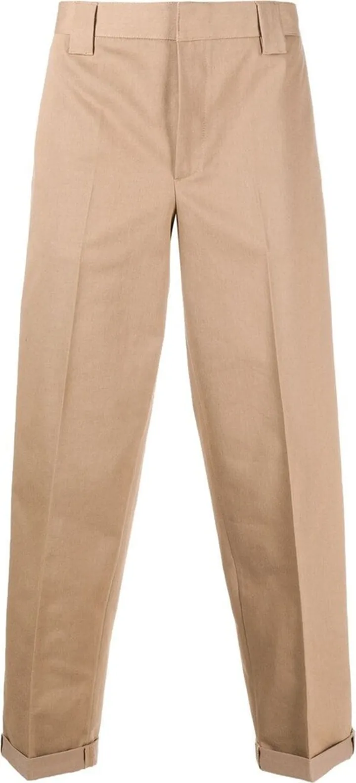 Cropped Straight-Leg Chinos