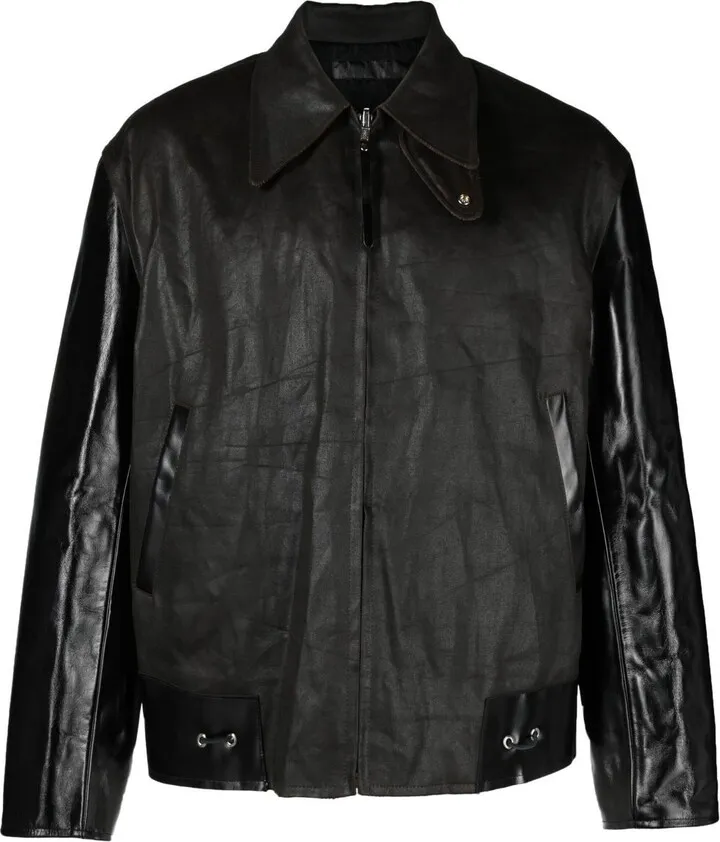 Zip-Up Leather Jacket