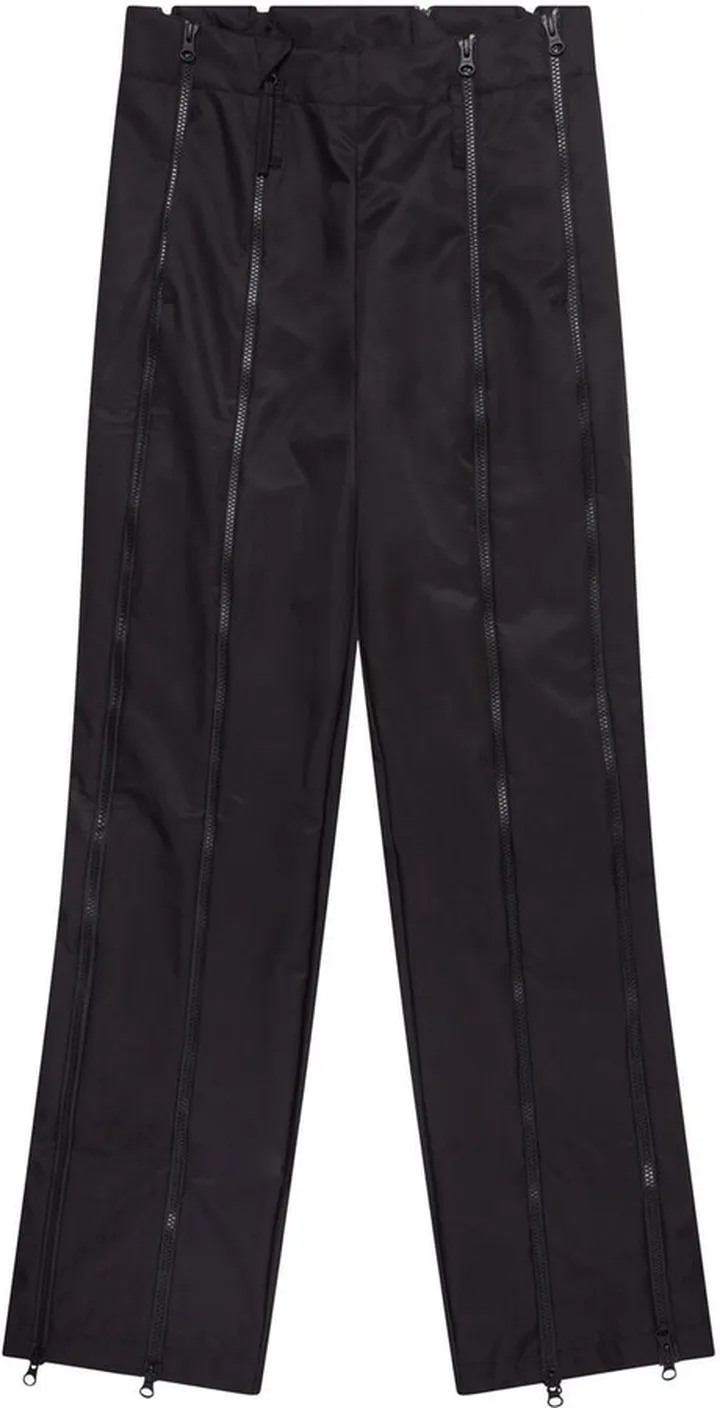Zip-Embellished Straight-Leg Trousers