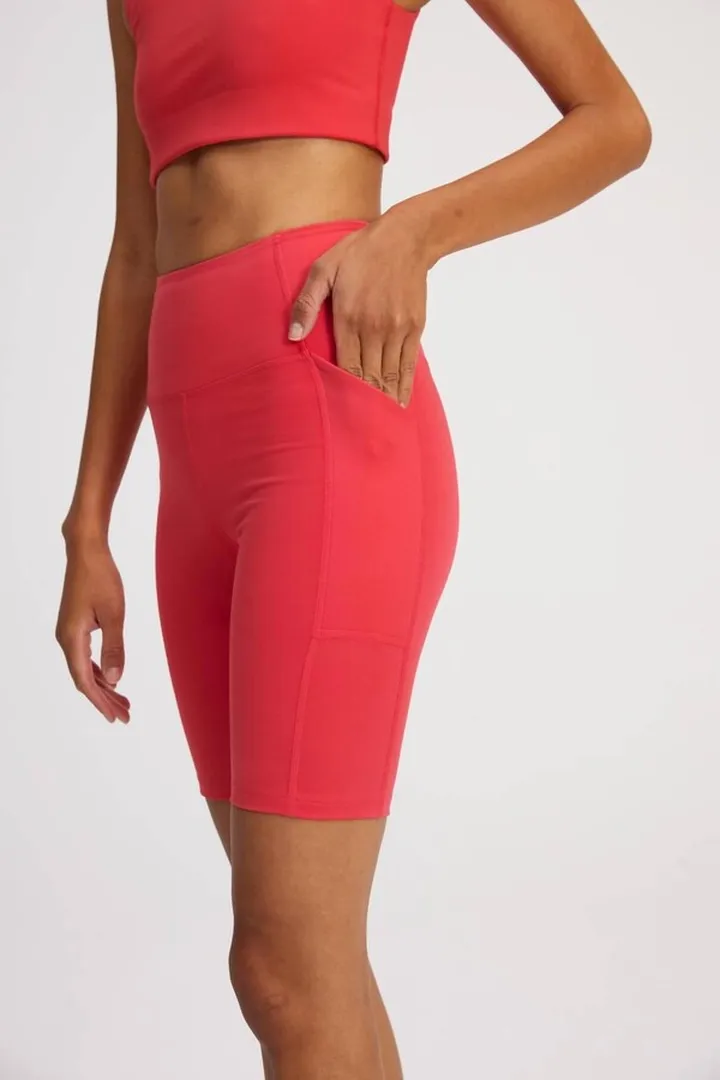 High Rise Pocket Bike Short in Lollipop