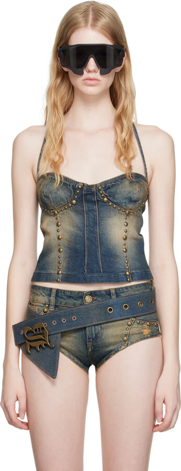 Blumarine Blue Bodice Camisole