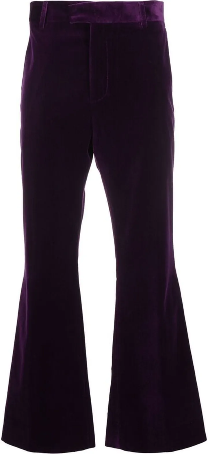 Tailored Kick-Flare Velvet Trousers