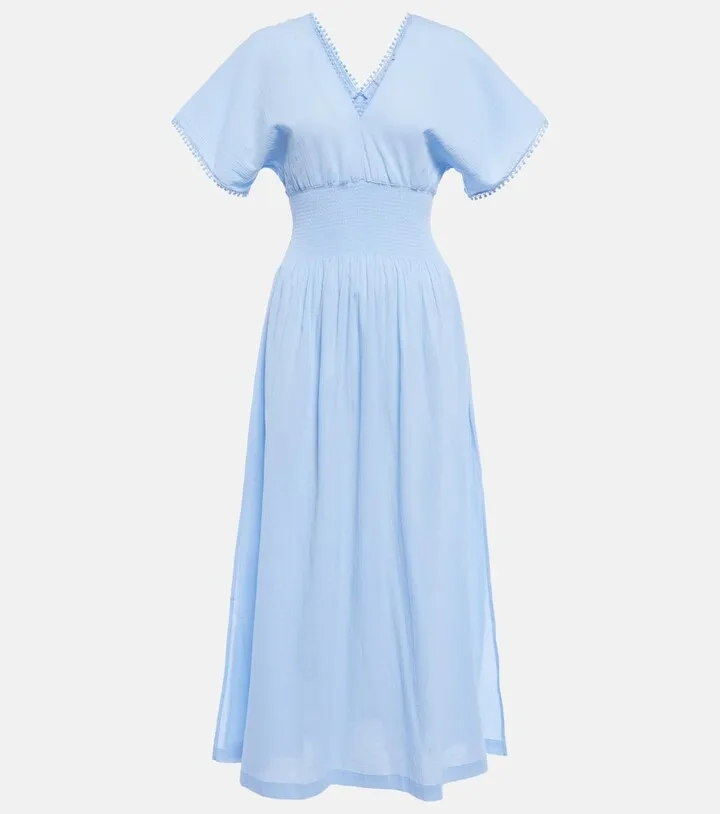 Misty Lagoon cotton maxi dress