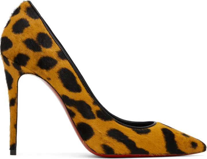 Christian Louboutin Orange & Black Kate 100 Heels