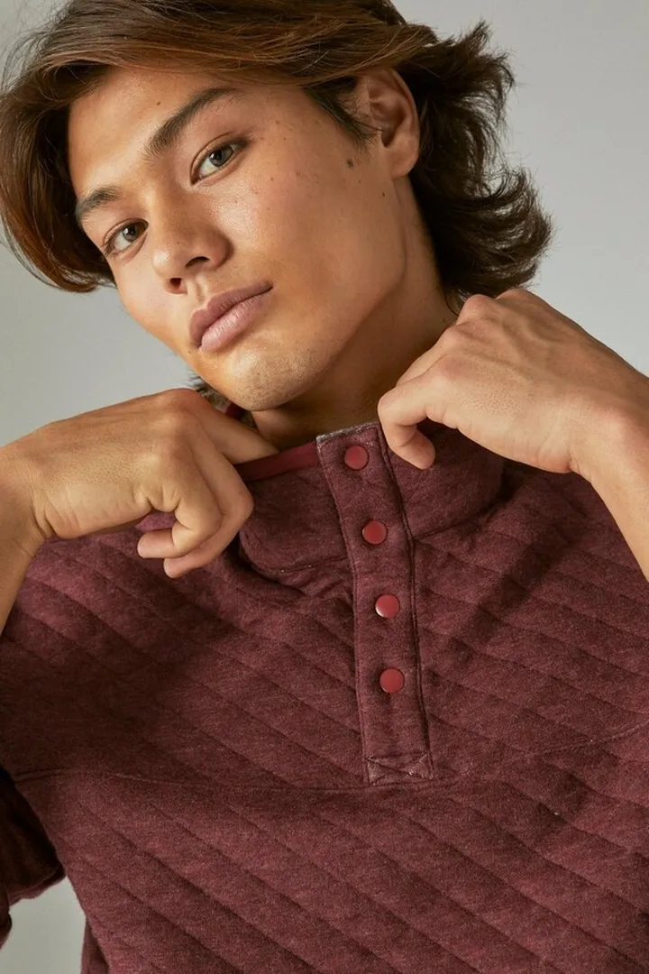 Weekend Jersey Quilted Mock Neck Popover