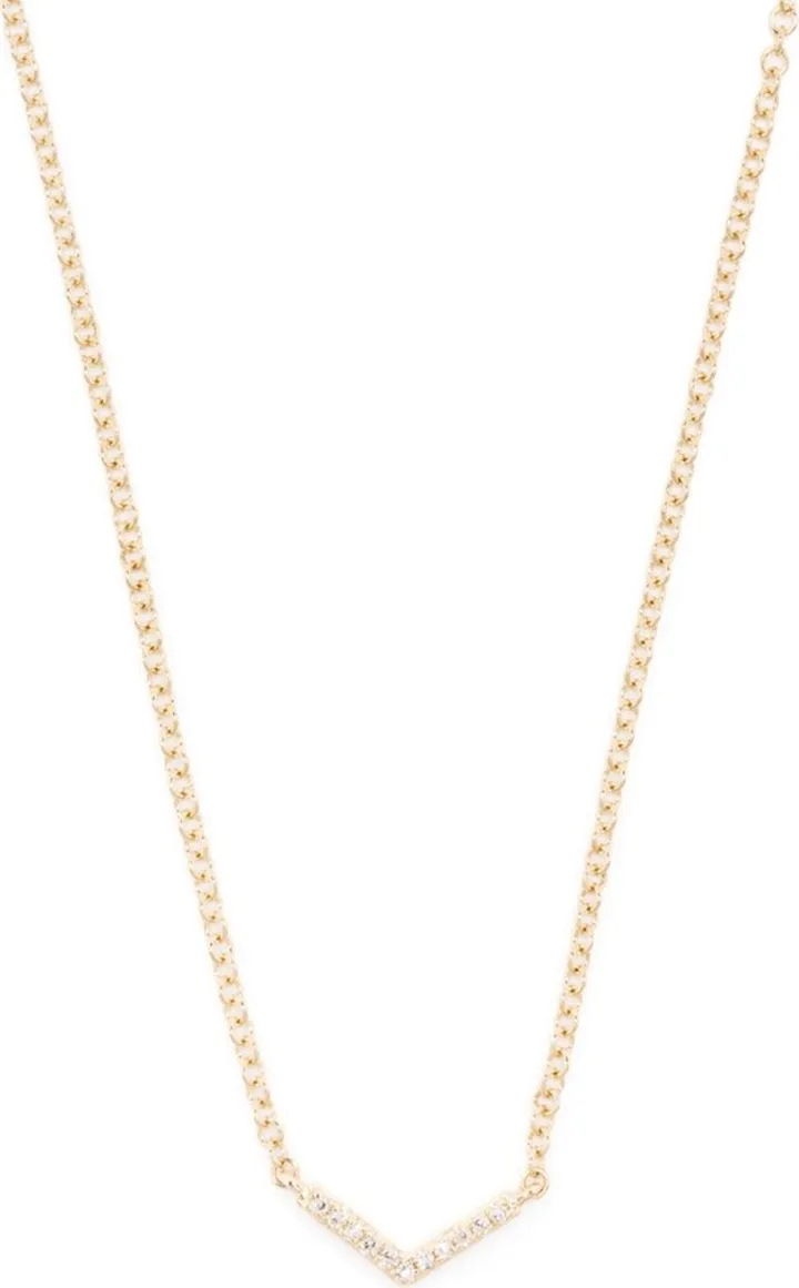 14kt yellow gold Mini Chevron diamond necklace