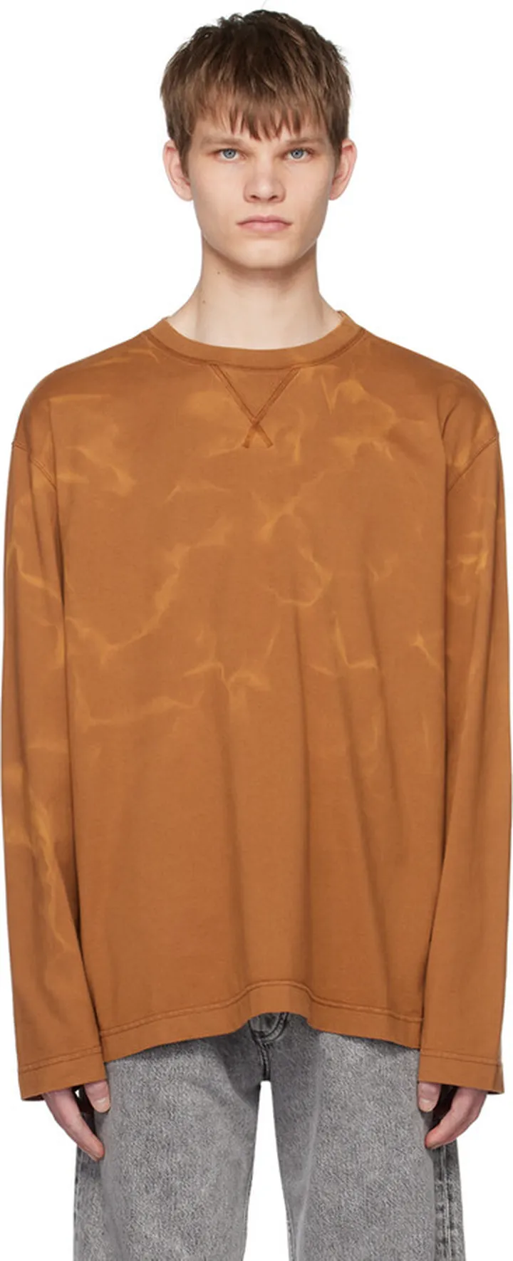 HOPE Brown Flame Long Sleeve T-Shirt