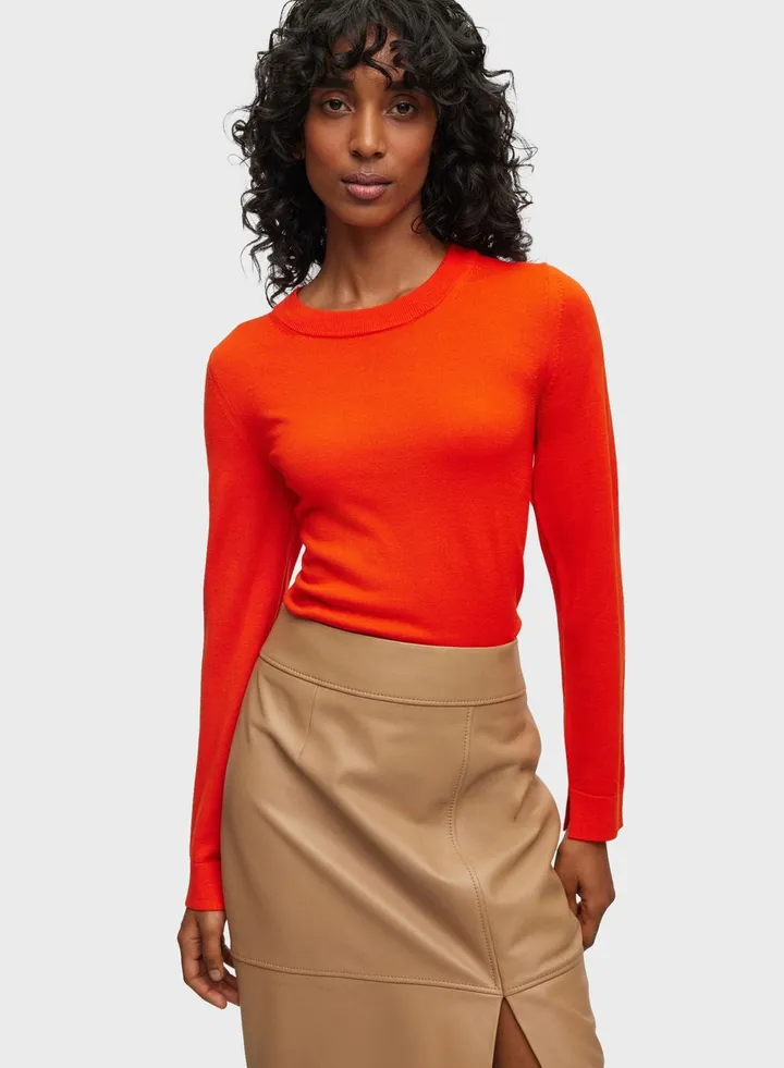 Round Neck Knitted Sweater
