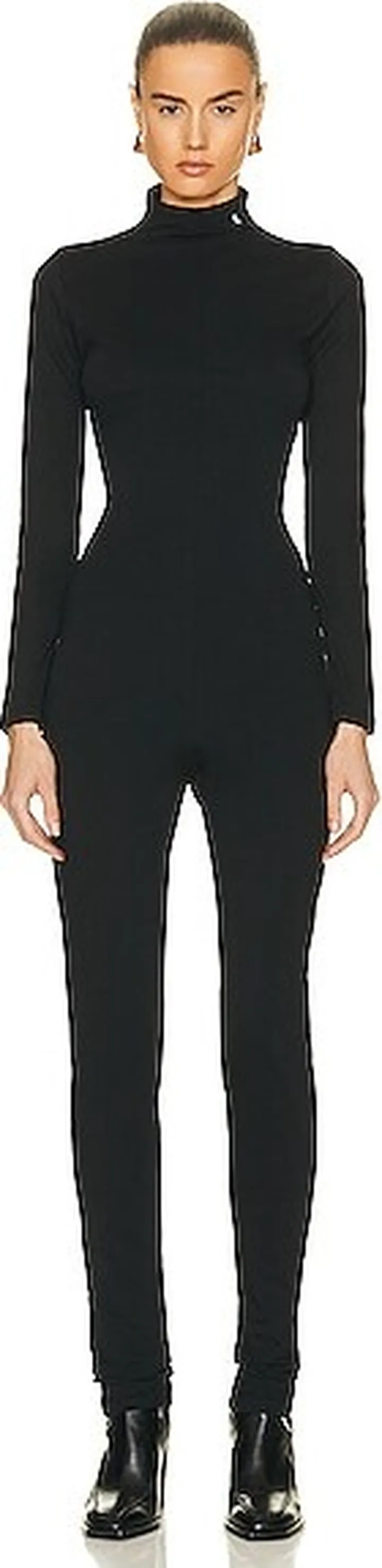 Raf Simons Turtleneck Jersey Bodysuit in Black