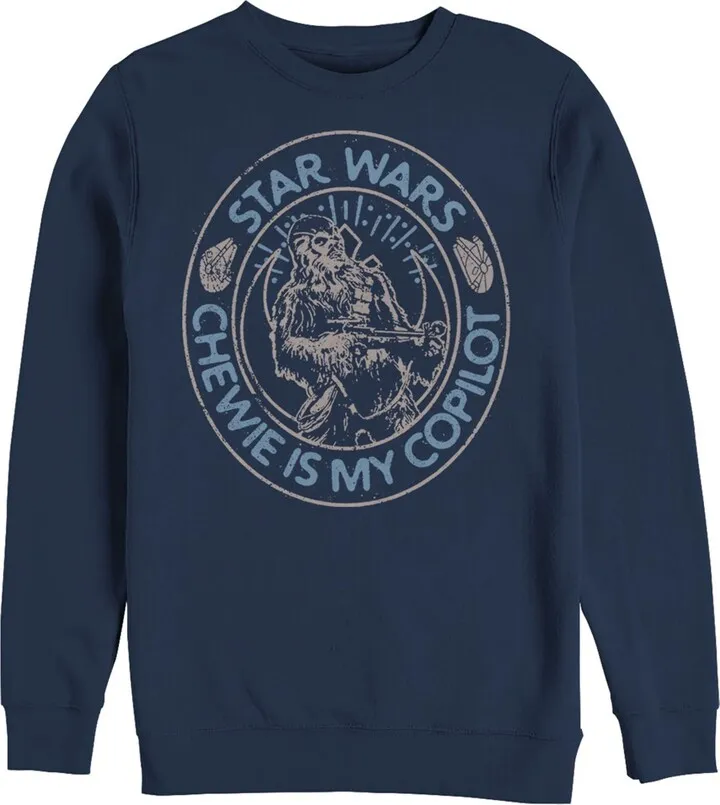 Men's Star Wars: The Rise of Skywalker Chewie Copilot Sweatshirt - Navy Blue - Small