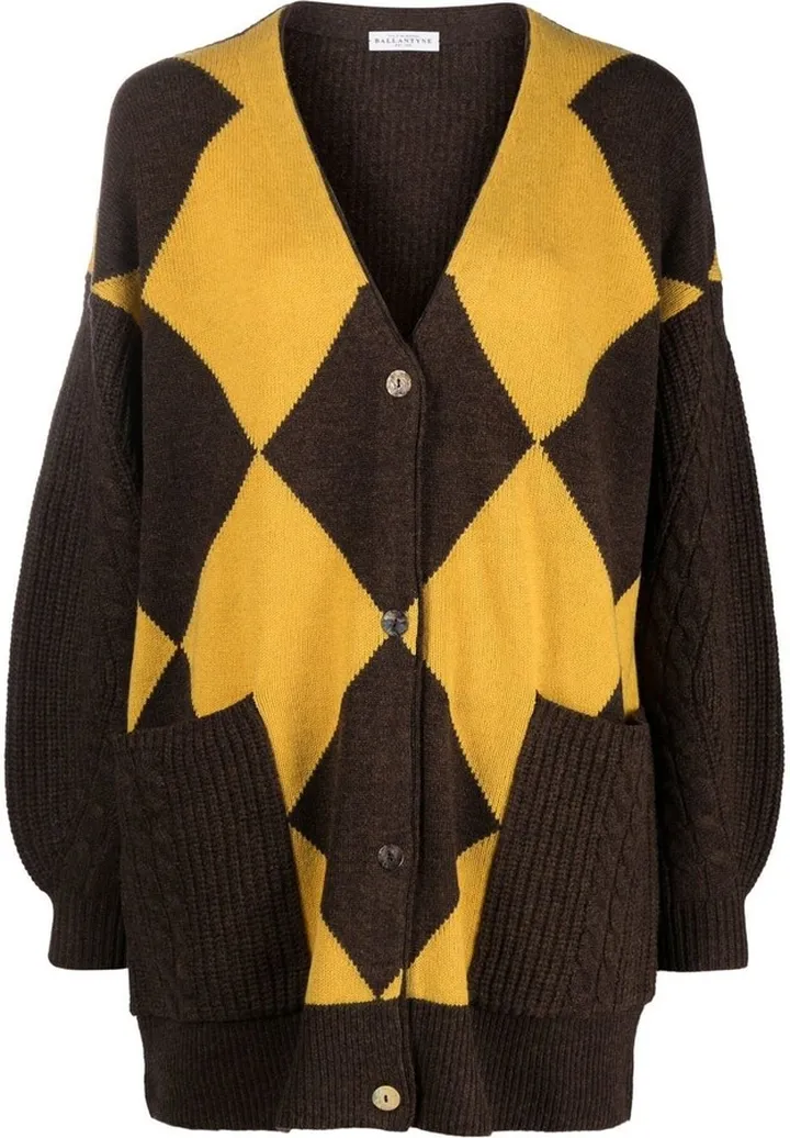 Argyle-Check Wool Cashmere