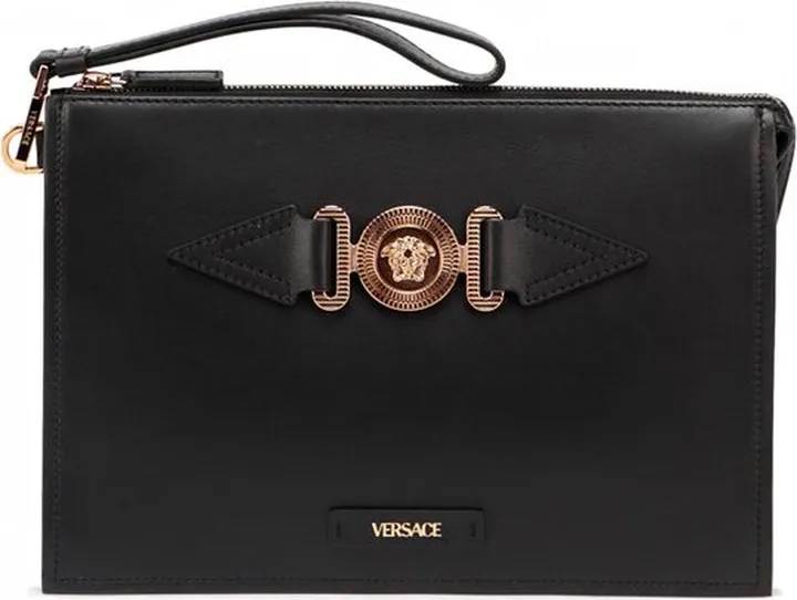 Versace Medusa Head Zipped Clutch Bag