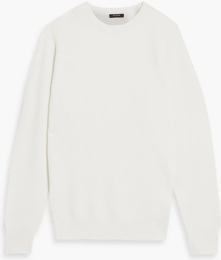 Ribbed merino wool and cashmere-blend sweater