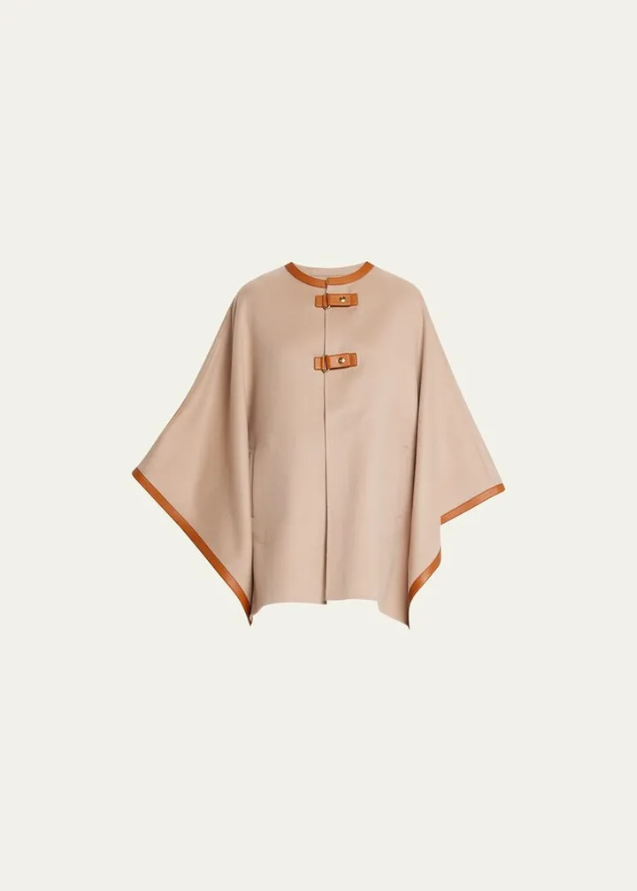 Cashmere & Leather Cape