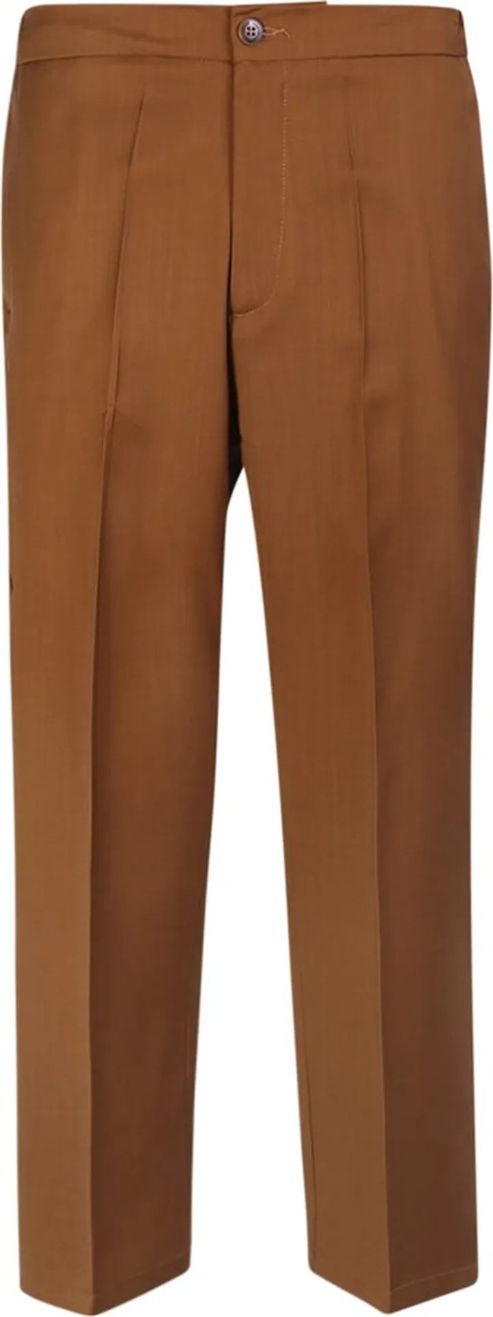 Brown Straight-leg Trousers