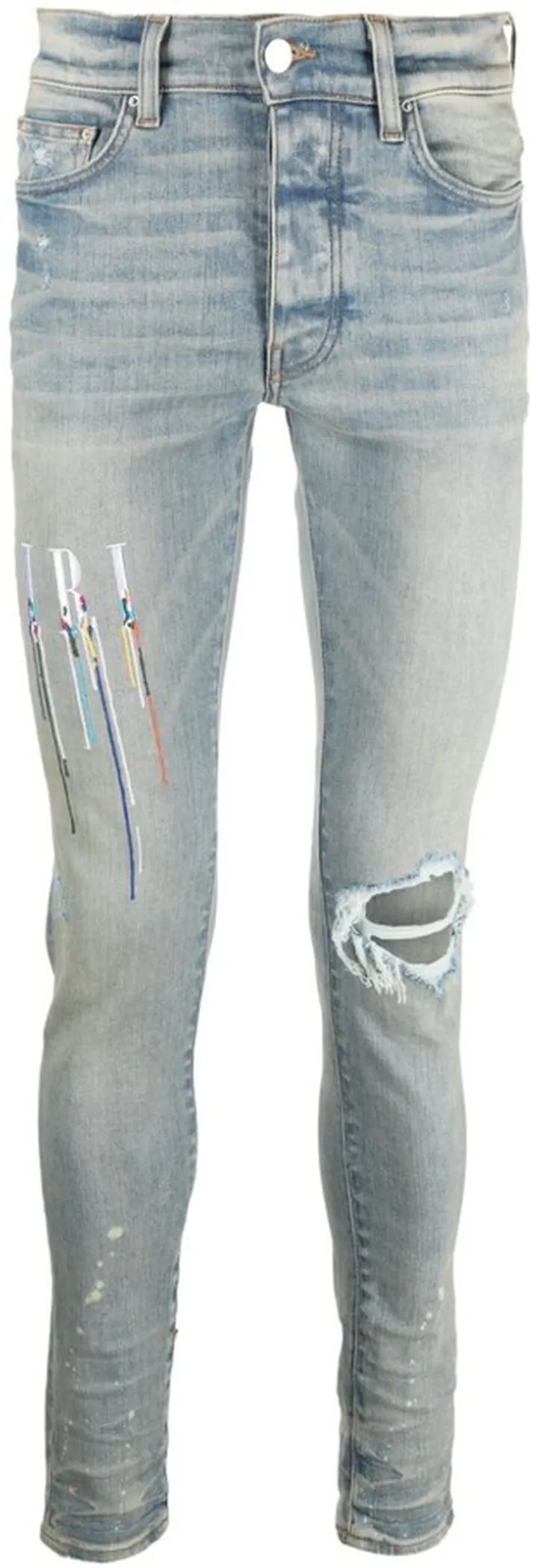 Logo-Embroidered Skinny Jeans