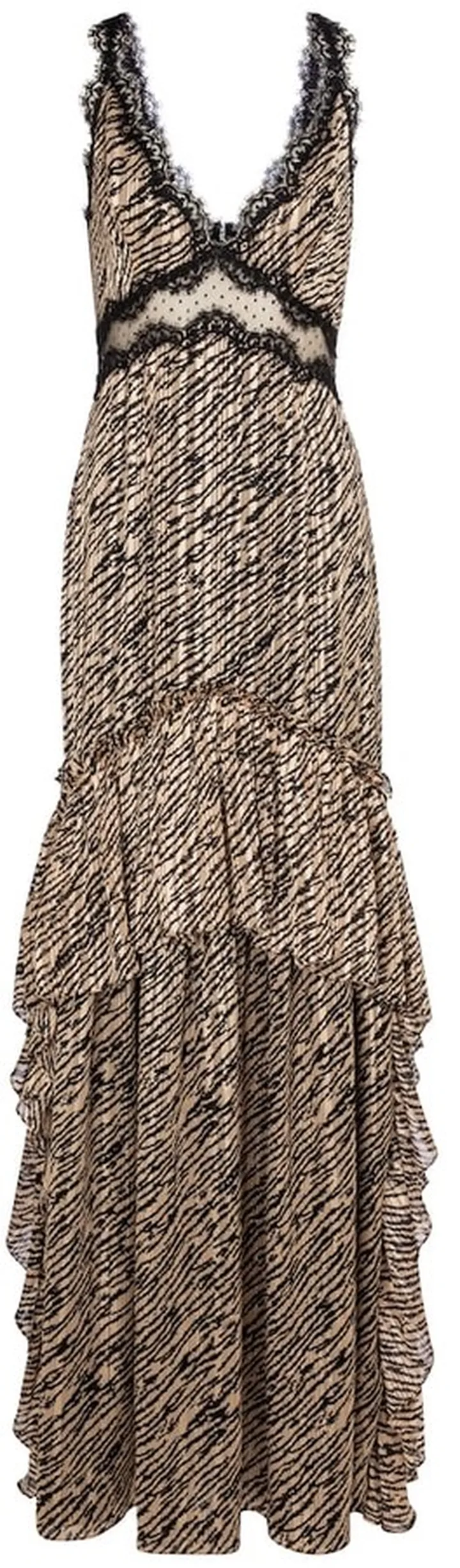 Farah tiger-print chiffon gown