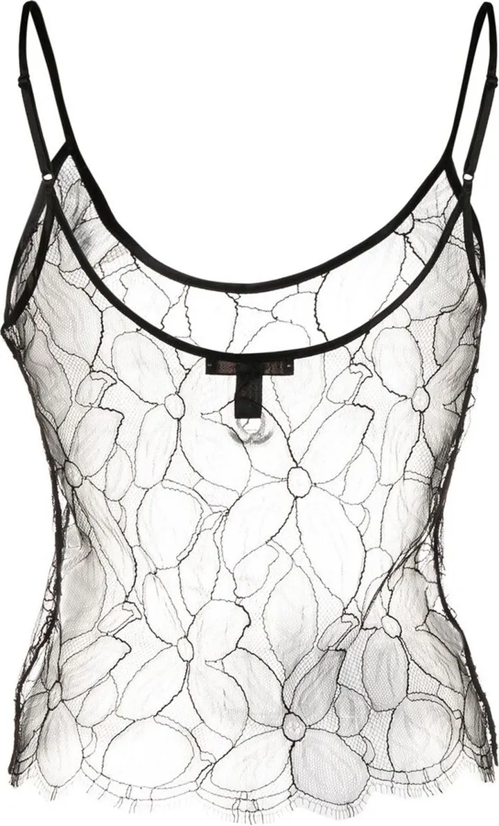 Black Floral Lace Camisole