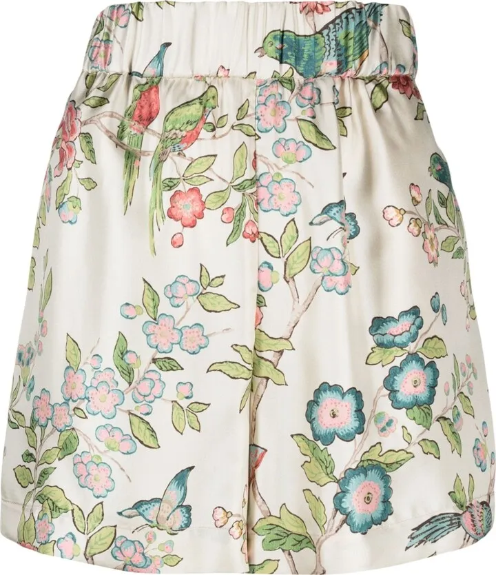Floral-Print Shorts