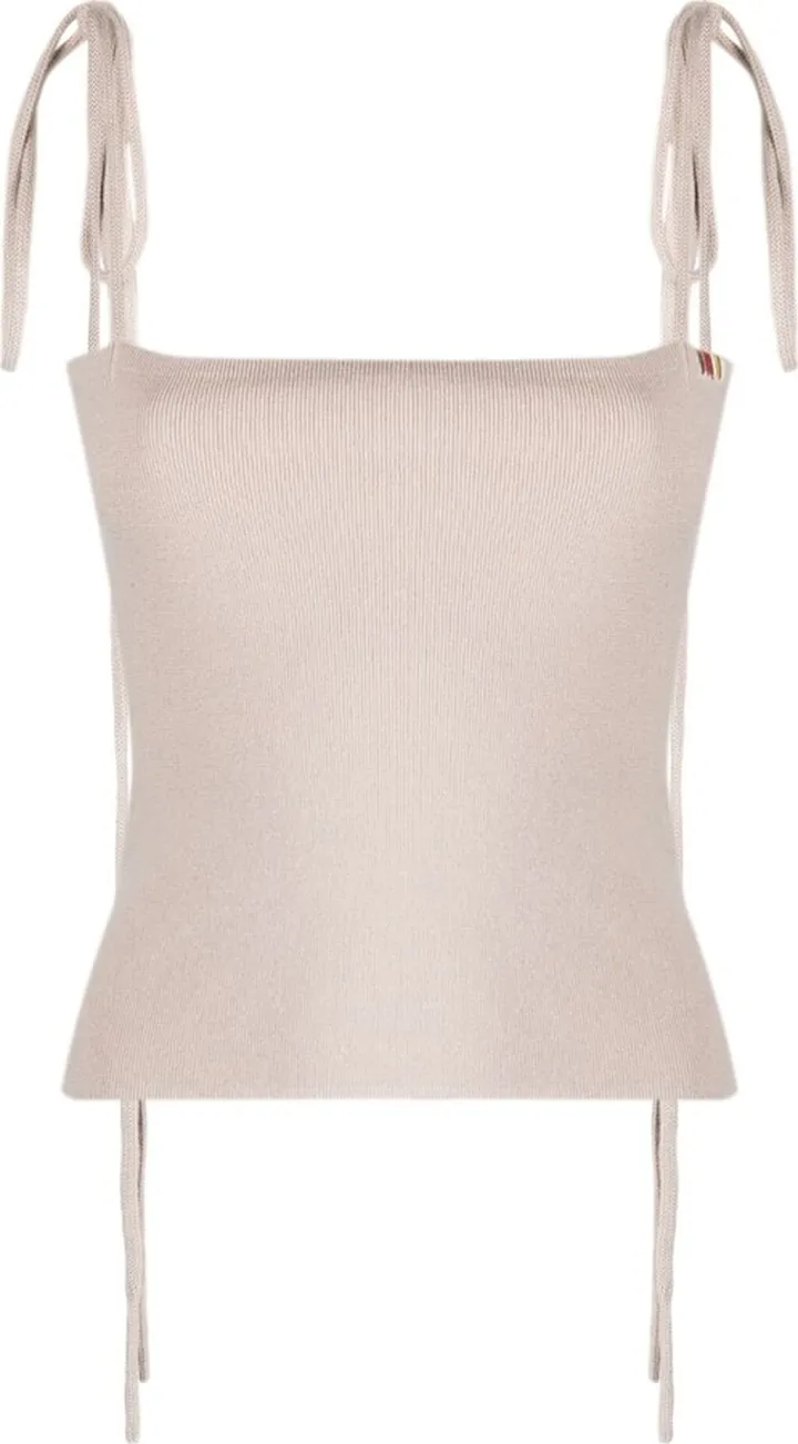 Tie-Strap Cashmere Top