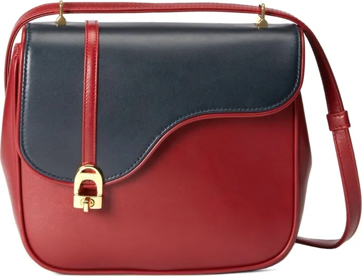 Equestrian leather shoulder bag