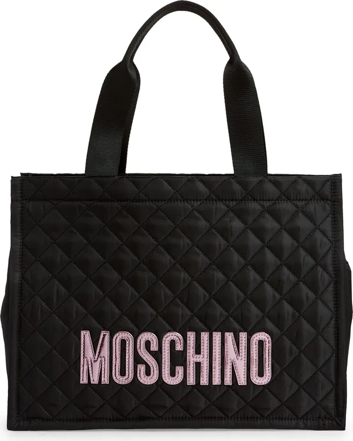 Logo Quilted Nylon Tote