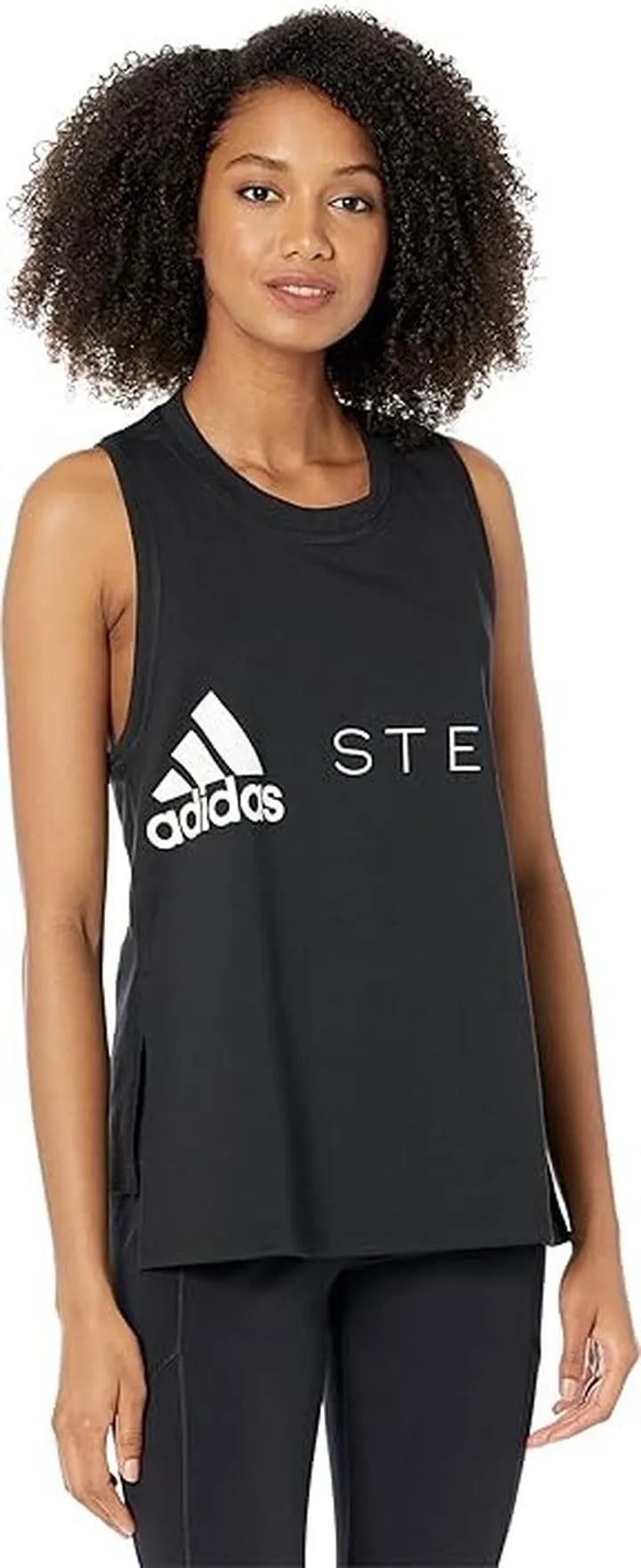 adidas by Stella McCartney Sportswear Logo Tank H59971 (Black) Women's Clothing