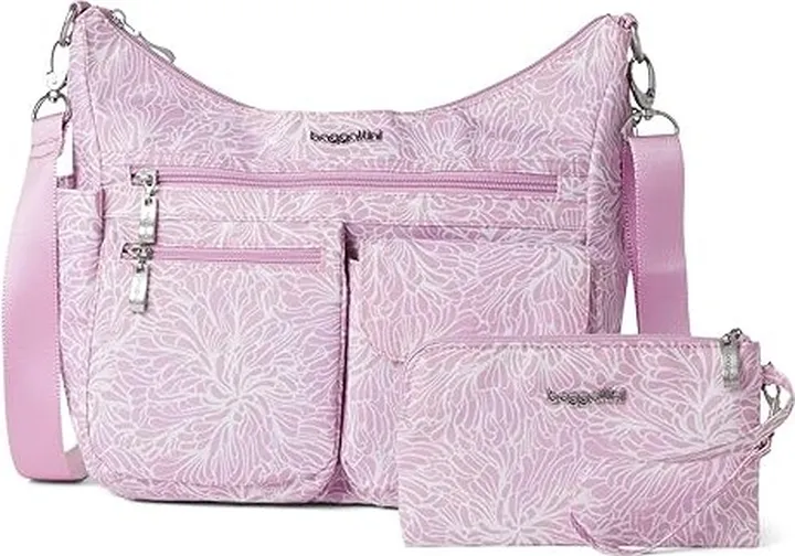 Baggallini Modern Everywhere Bag (Pink Blossom) Cross Body Handbags