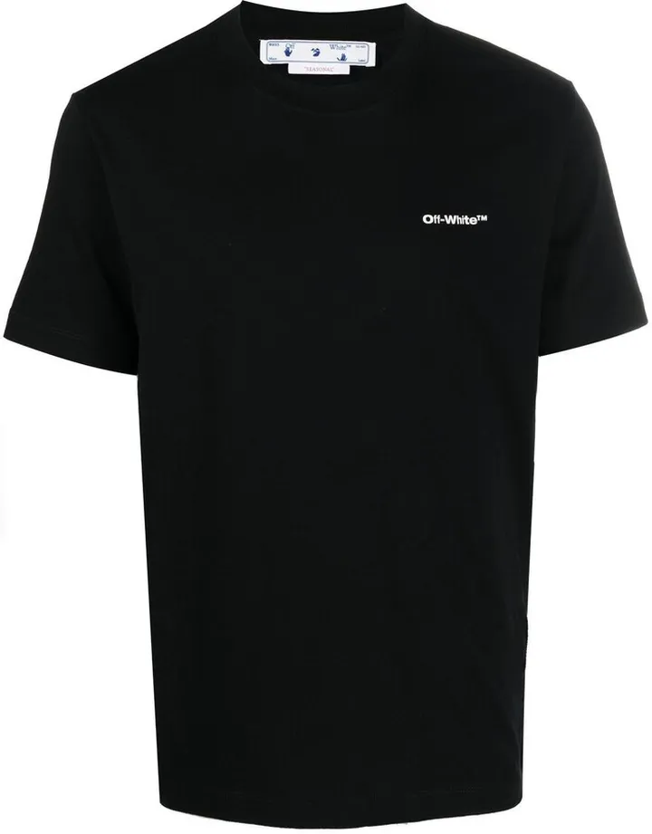Wave Diag-stripe cotton T-shirt