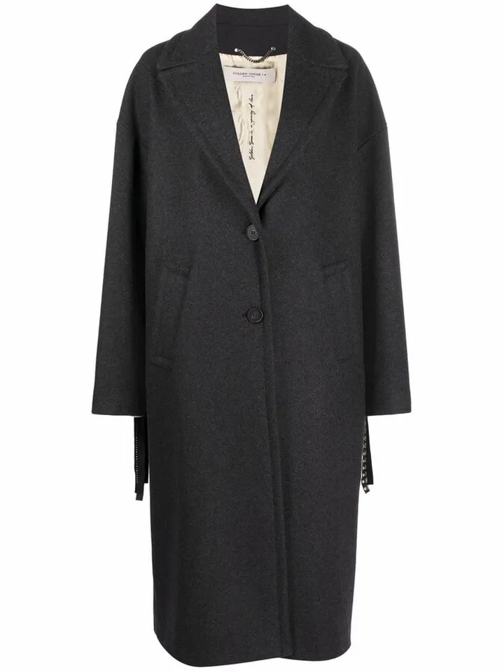 Single-Breasted Fringed Coat
