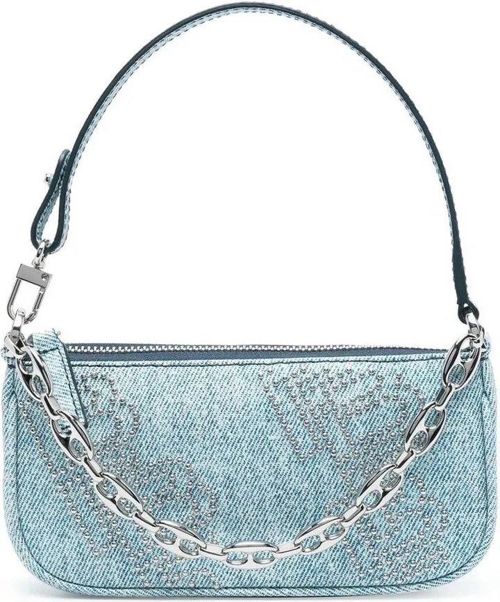 Rachel denim leather mini bag