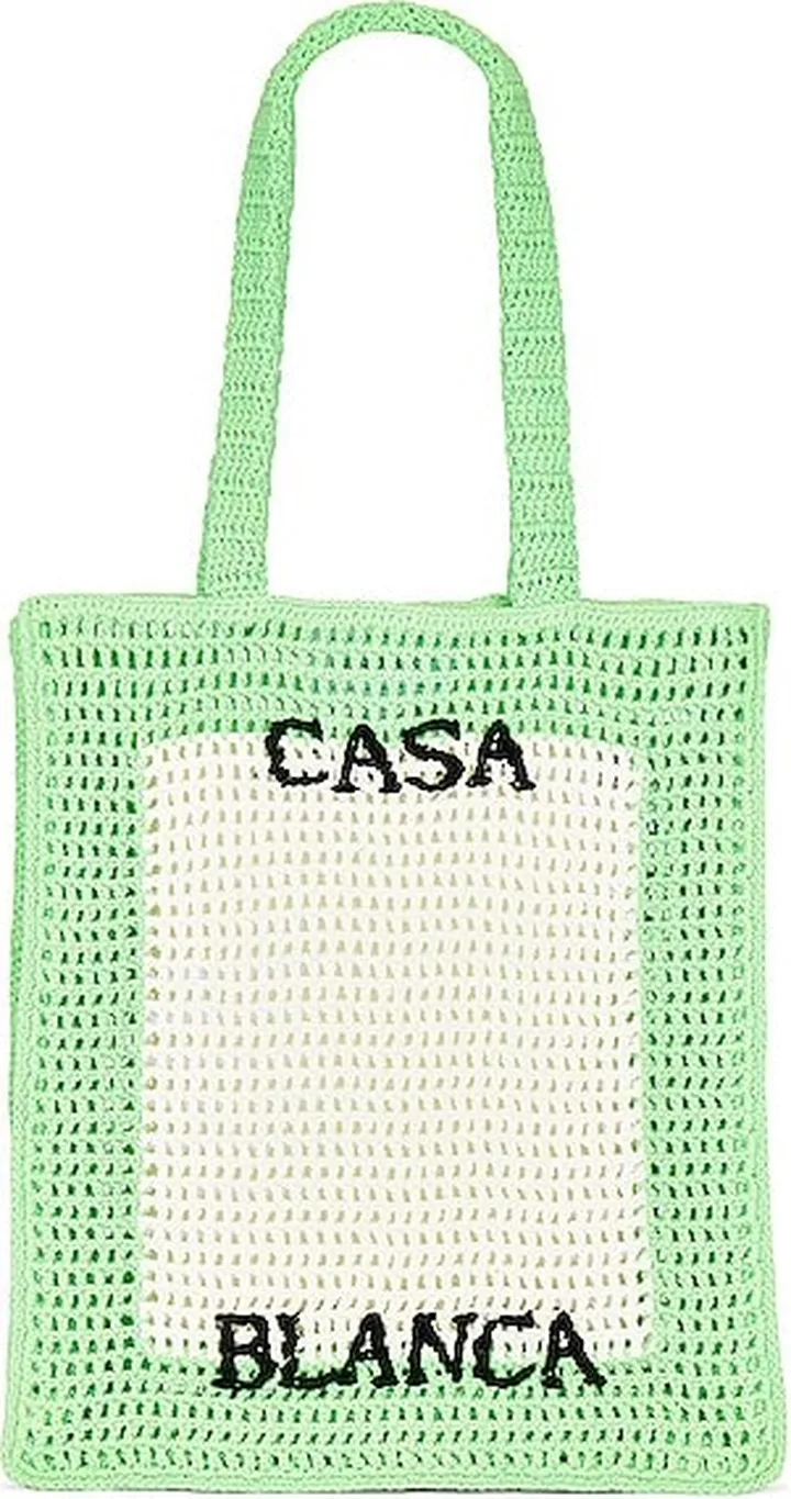 Casablanca Crochet Bag in Mint