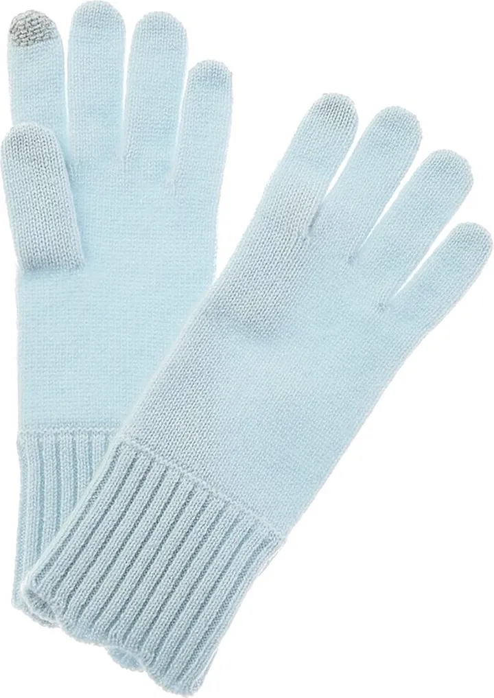 Hannah Rose Scallop Trim Cashmere Gloves