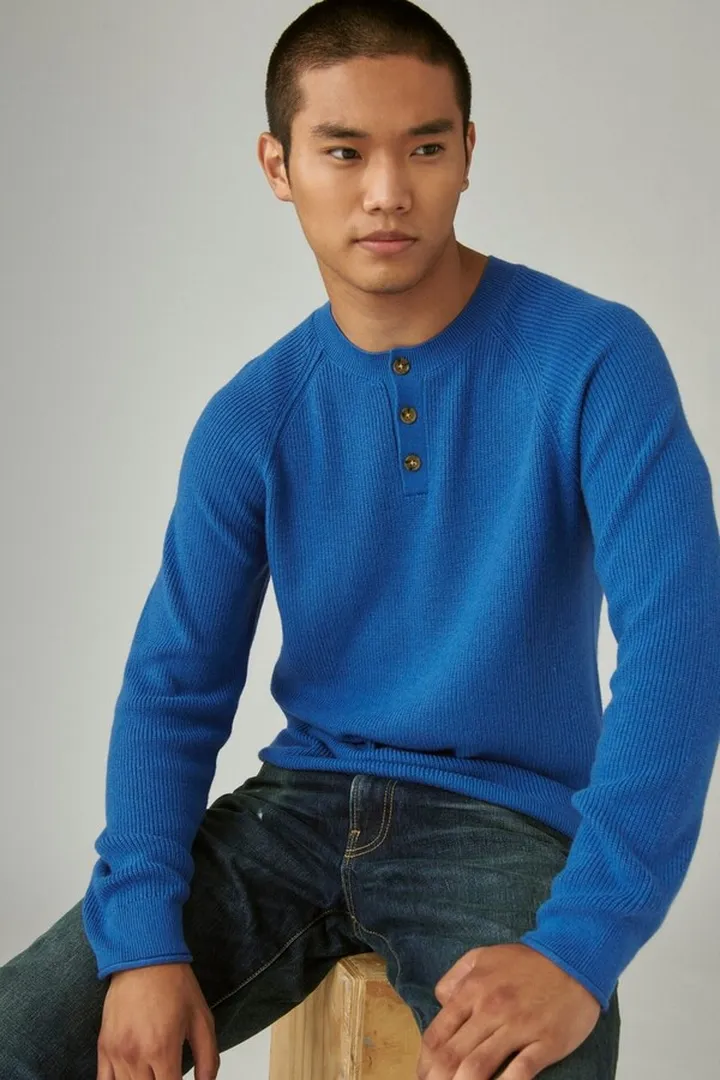 Cloud Soft Henley Sweater