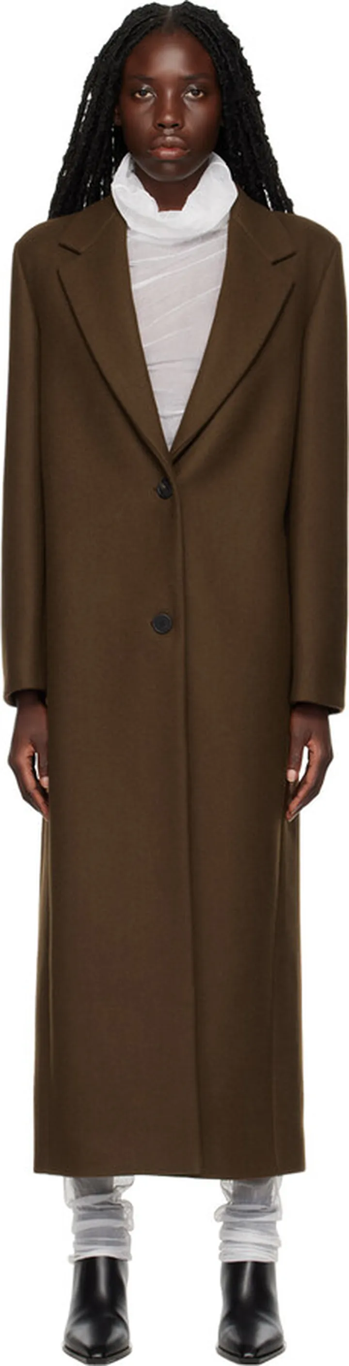 The Row Brown Brushed Coat