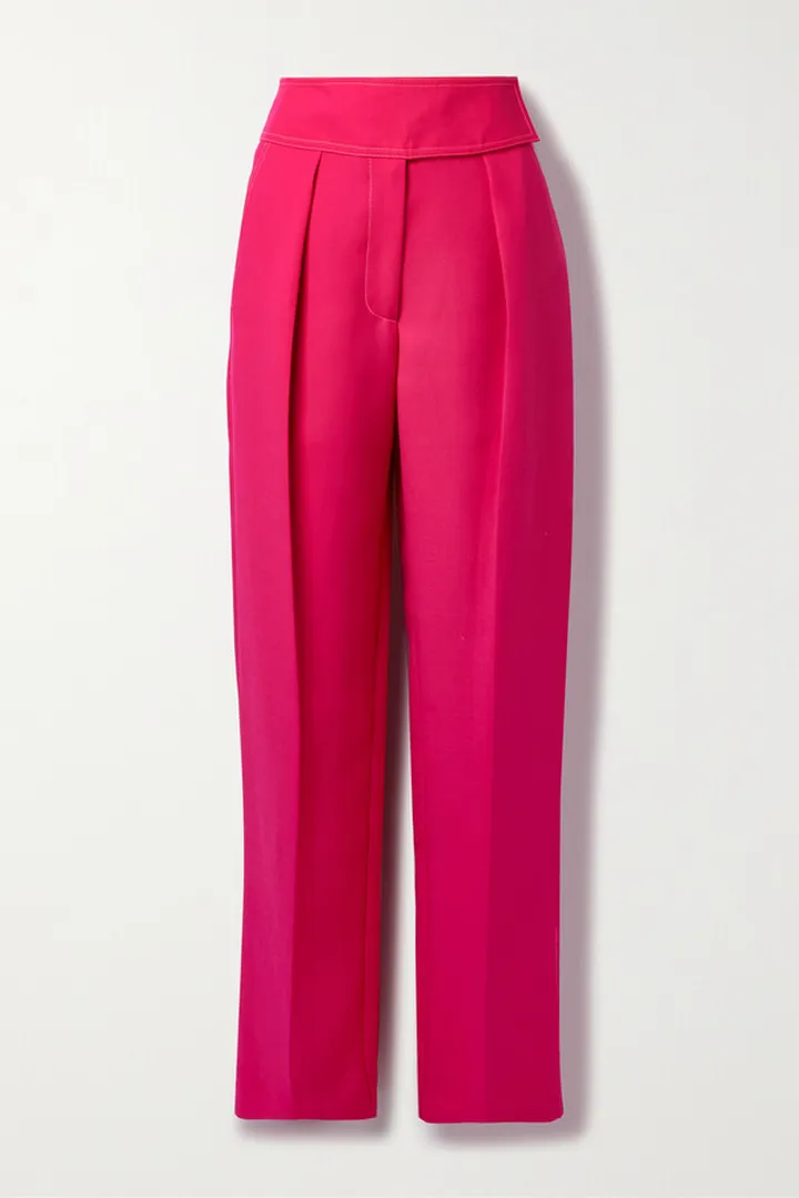 Christopher John Rogers - Cady Straight-leg Pants - Burgundy