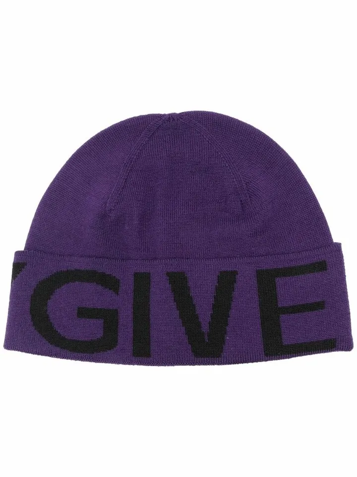 Intarsia-Knit Wool Beanie