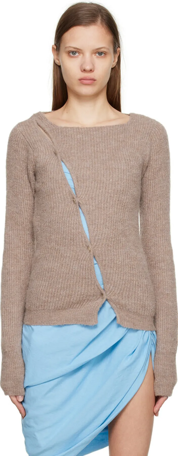 Jacquemus Brown Le Papier 'La Maille Pau' Cardigan