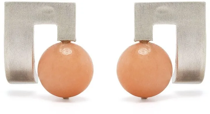 Geometric Gold-Plated Silver Earrings