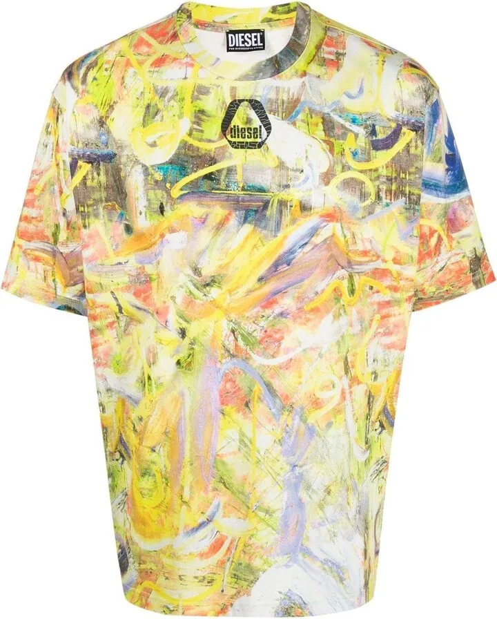 logo paint-print T-shirt