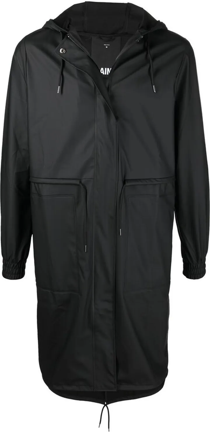 Drawstring Hooded Raincoat