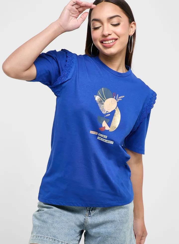 Foil Detail Graphic T-Shirt