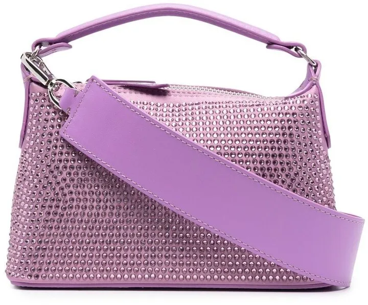 Small Rhinestone-Embellished Satchel