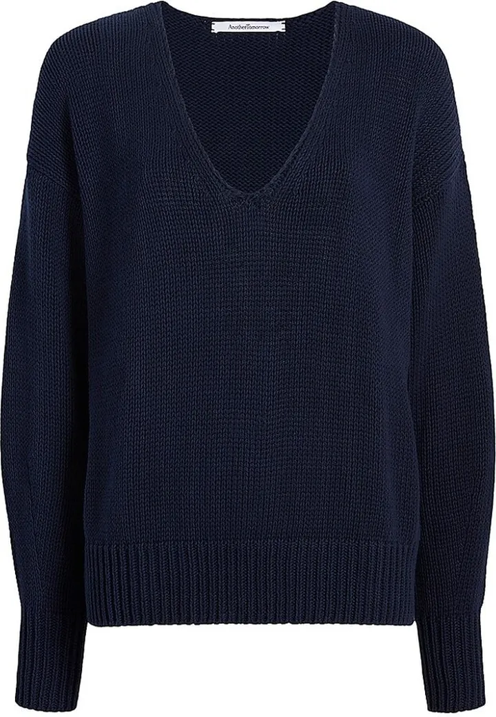 Draped V-Neck Sweater