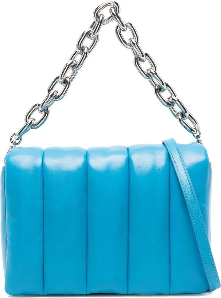 Quilted-Finish Design Shoulder Bag
